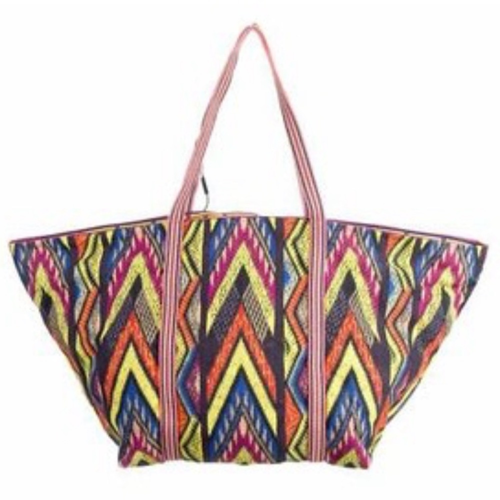 M by Missoni Printed Canvas Tote